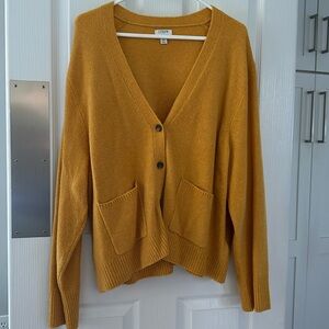 J Crew Factory perfect fall cardigan. Gold. 3X. Extra soft. EUC